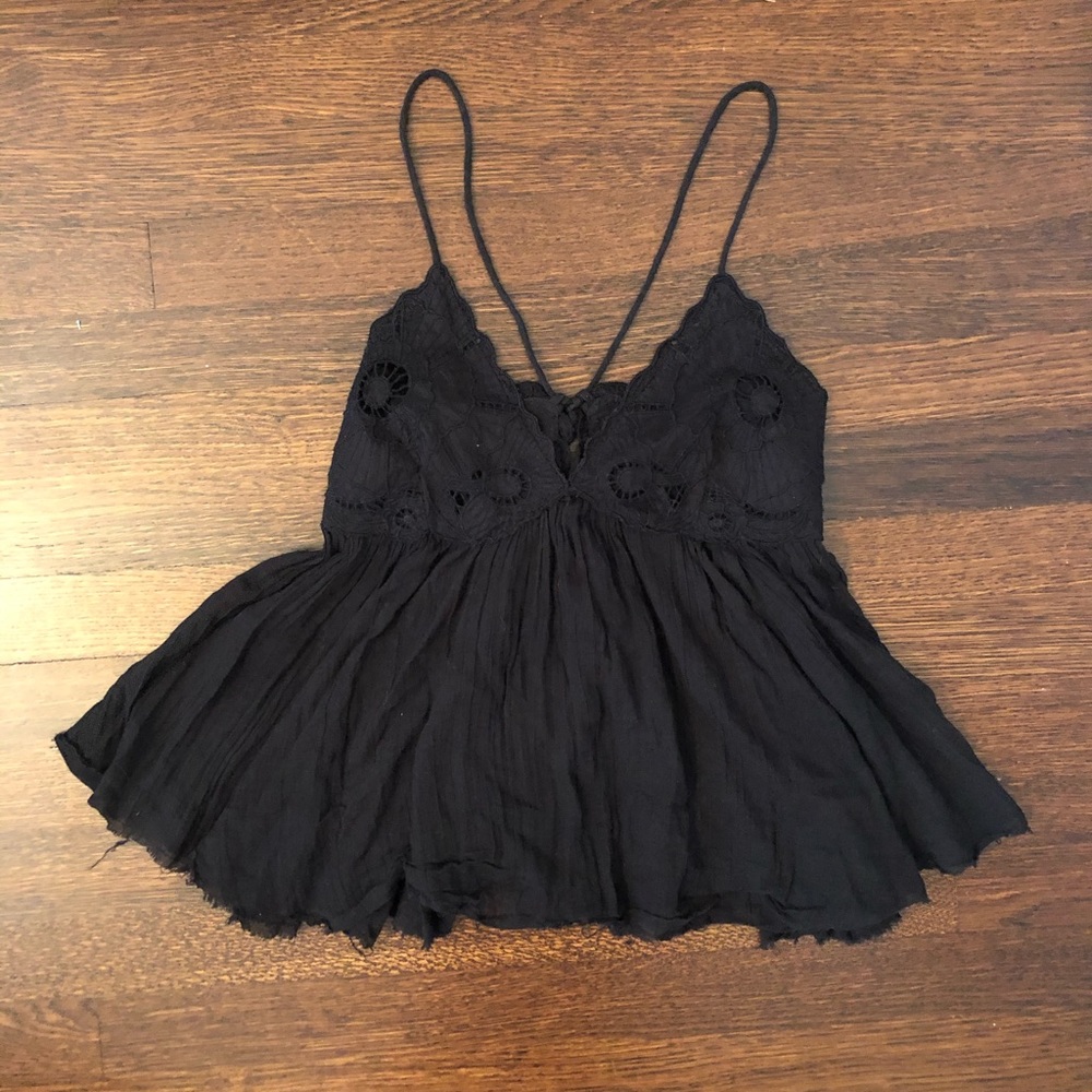 Free People Black Tank